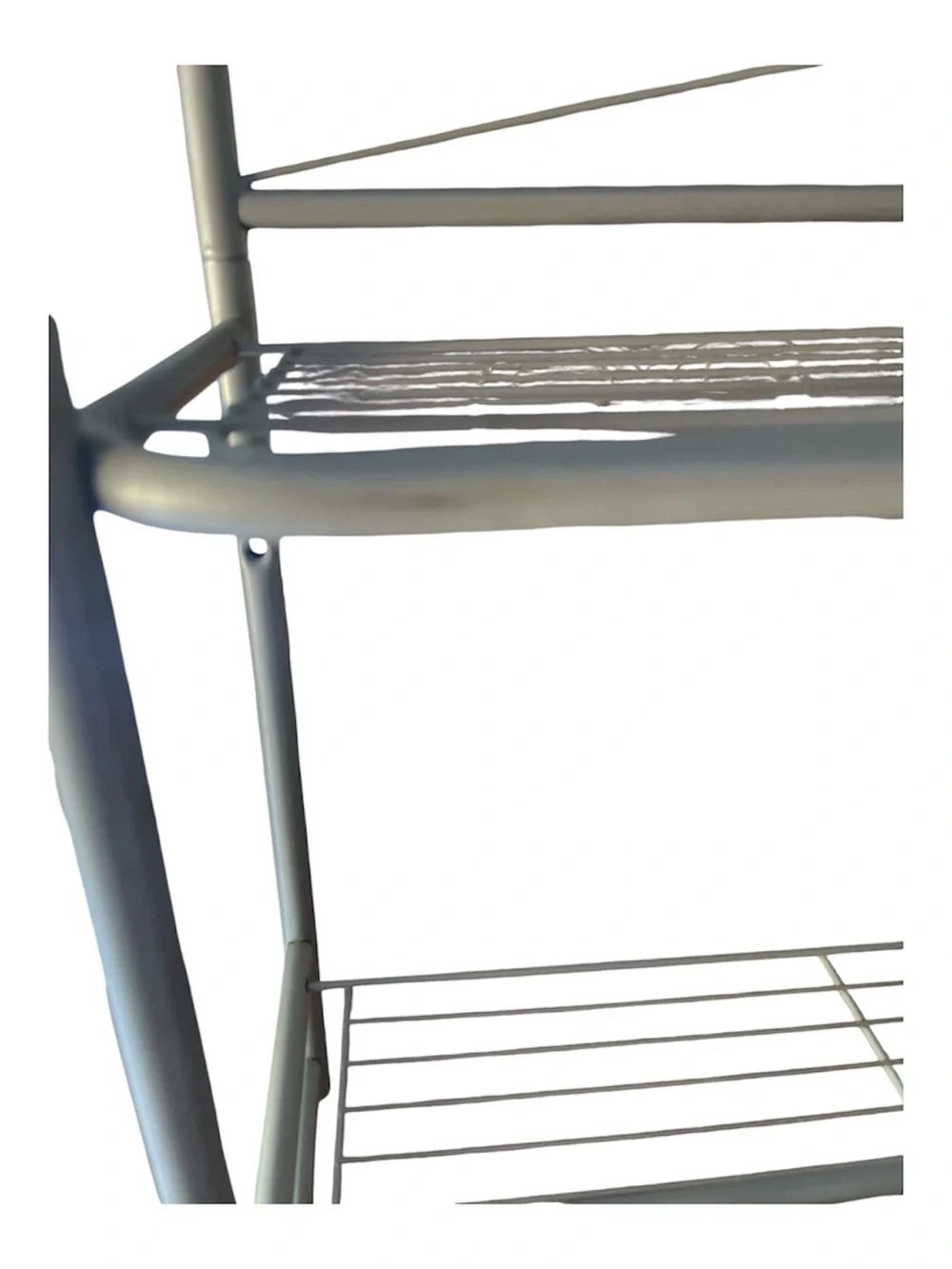 rack wire satin nickel finish 2 shelf 19.5W x 20.5H x 7D storage organization